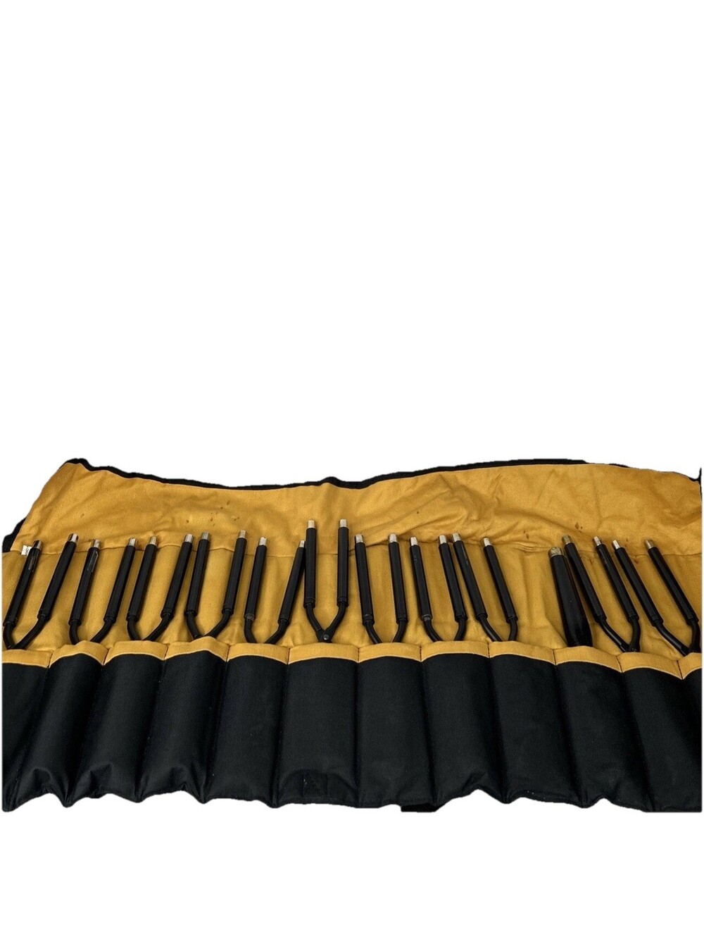 Belson Gold'N Hot Stove Curling Iron Straightener Comb Set 12 Pieces & Case